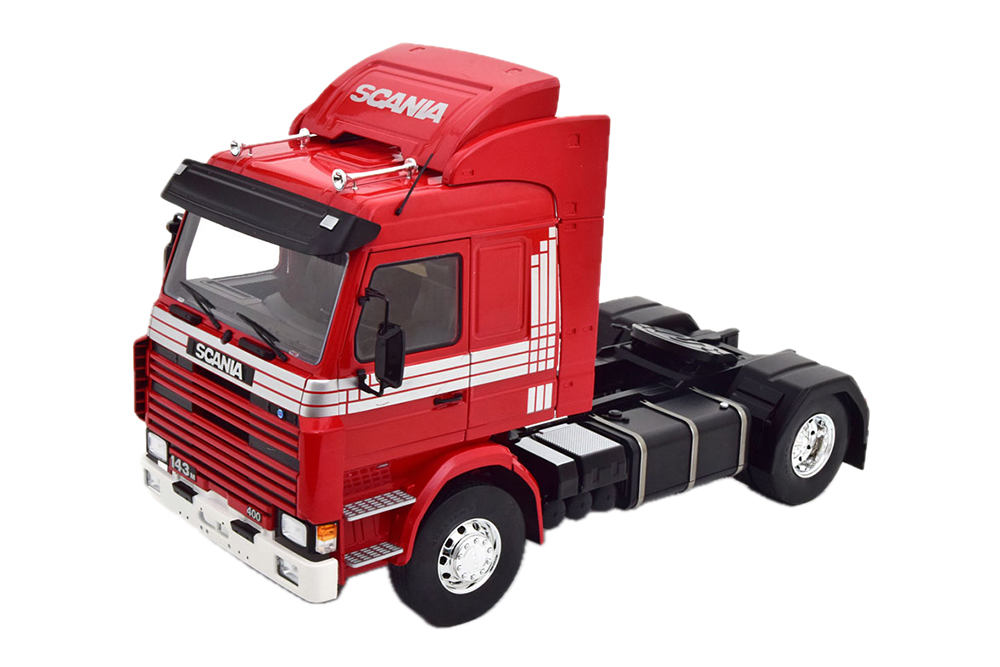SCANIA 143 TOPLINE TOWING VEHICLE RED SILVER