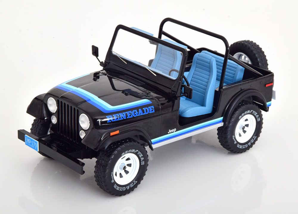 JEEP CJ-7 RENEGADE 1976 SCHWAZ BLUE LIGHTBLUE