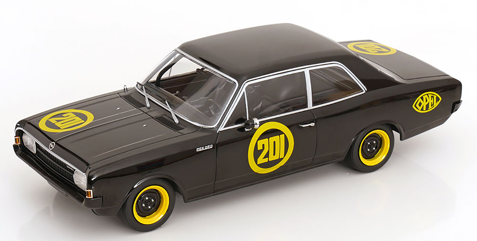 OPEL REKORD C NO.201, BLACKE WITWE 1967 BLACK / YELLOW / ОПЕЛЬ РЕКОРД 201 БЛАКЕ ВИТВЕ ЧЕРНЫЙ ЖЕЛТЫЙ