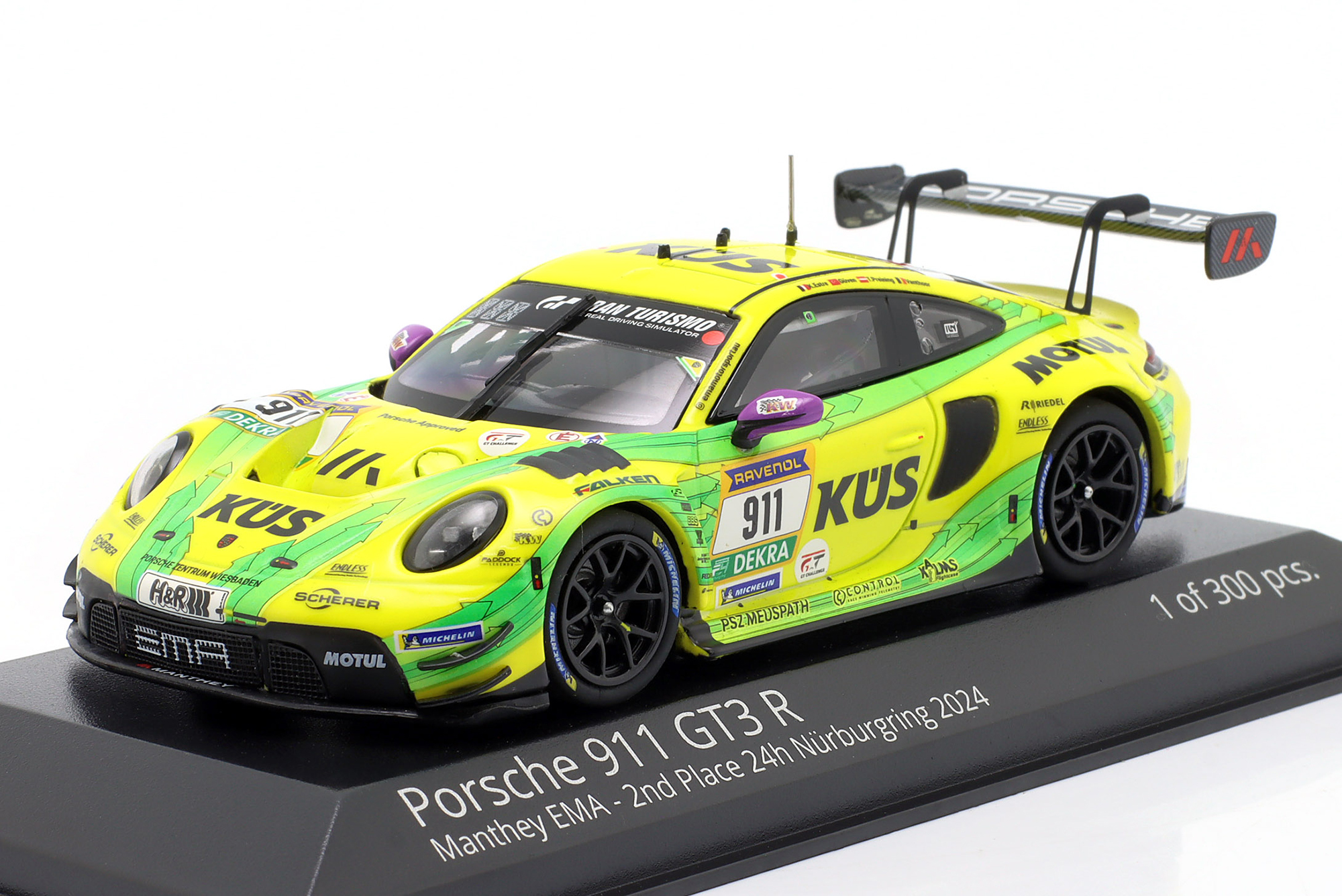 PORSCHE 911 GT3 R #911 2ND 24H NÜRBURGRING 2024 MANTHEY GRELLO / ПОРШЕ 911 GT3 R №911 2 МЕСТО В ГОНКЕ 24 ЧАСА НЮРБУРГРИНГА 2024 КОМАНДА MANTHEY GRELLO