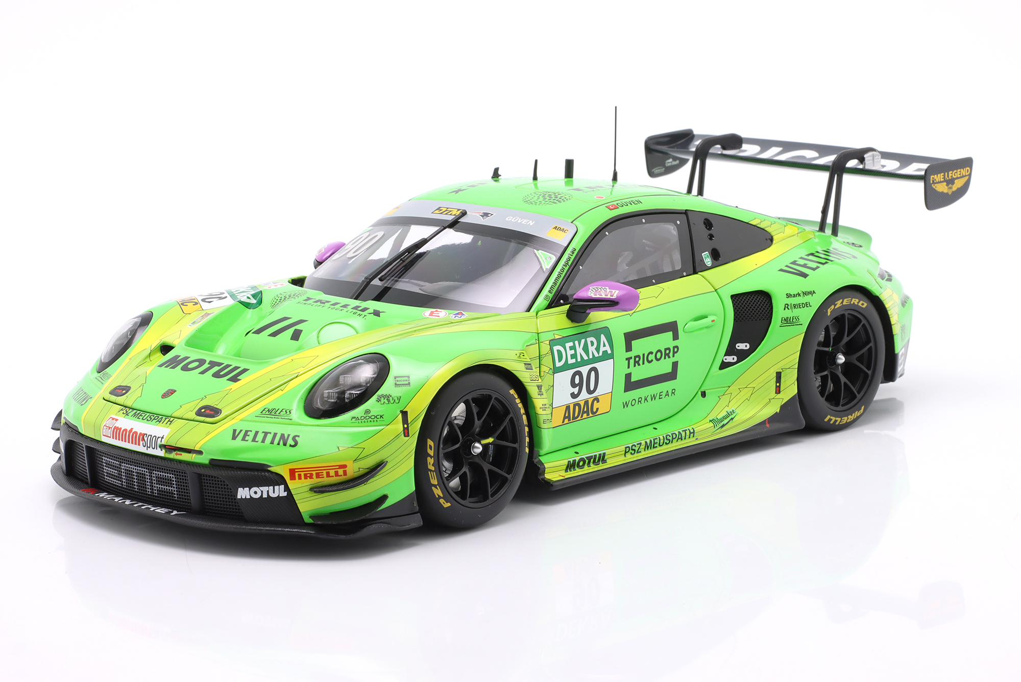 PORSCHE 911 GT3 R #90 DTM CHAMPION 2025 AYHANCAN GÜVEN MANTHEY GREENO / ПОРШЕ 911 ГТ3 ДТМ ЧЕМПИОН АЙХАНКАН ГУВЕН MANTHEY ГРИНО