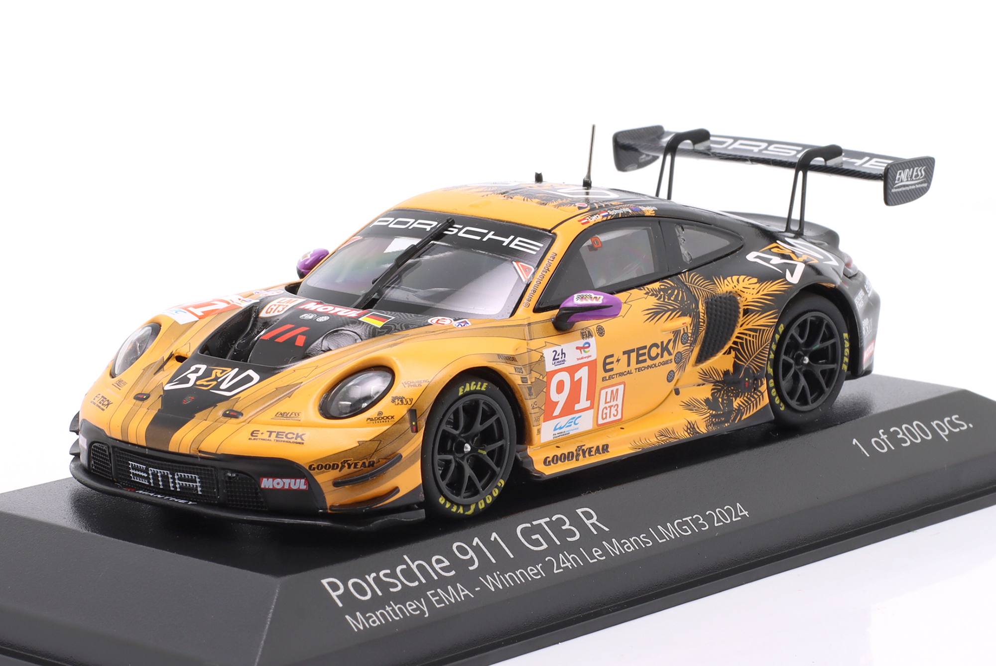PORSCHE 911 GT3 R #91 WINNER LMGTE 24H LEMANS 2024 MANTHEY EMA / ПОРШЕ 911 ГТ3 ПОБЕДИТЕЛЬ ЛМГТЕ 24 ЧАСА ЛЕ-МАН MANTHEY ЕМА
