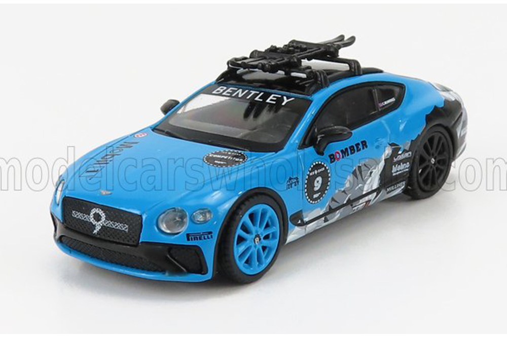BENTLEY CONTINENTAL GT №9 LHD ICE RACE GP (2020), LIGHT BLUE BLACK (ДЛИНА МОДЕЛИ 6-10 СМ)