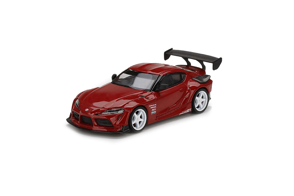 TOYOTA GR SUPRA RED MIJO HKS / ТОЙОТА ГР СУПРА РЕД МИДЖО ХКС (ДЛИНА МОДЕЛИ 6-10 СМ)
