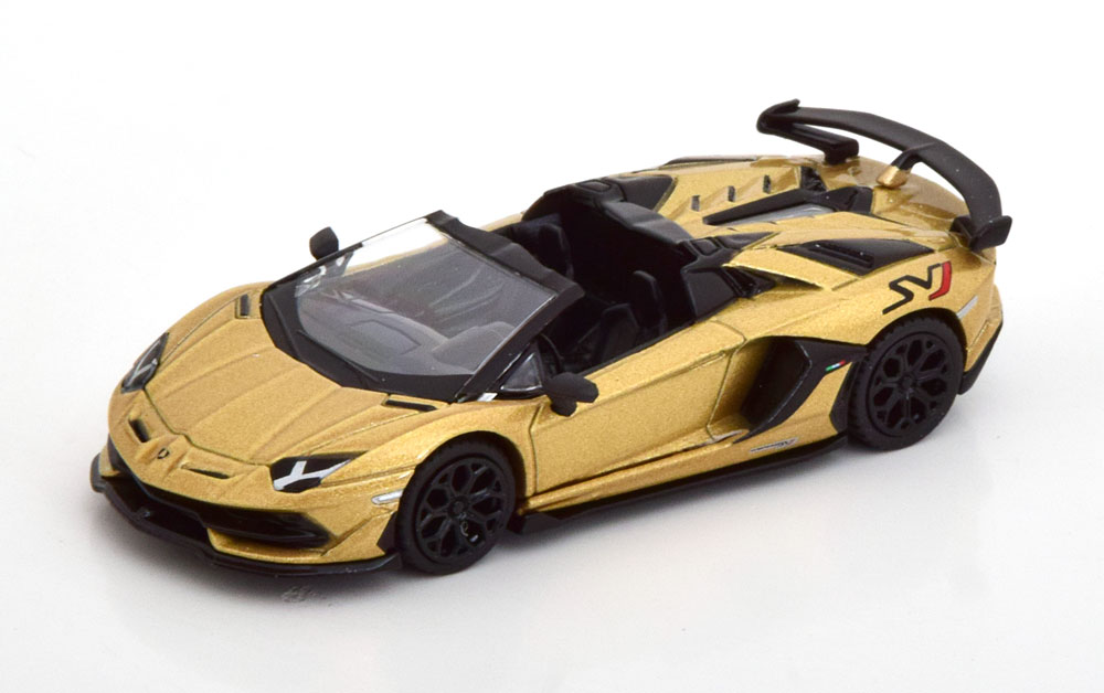 LAMBORGHINI AVENTADOR SVJ ROADSTER LIGHTGOLD BLACK (ДЛИНА МОДЕЛИ 6-10 СМ)