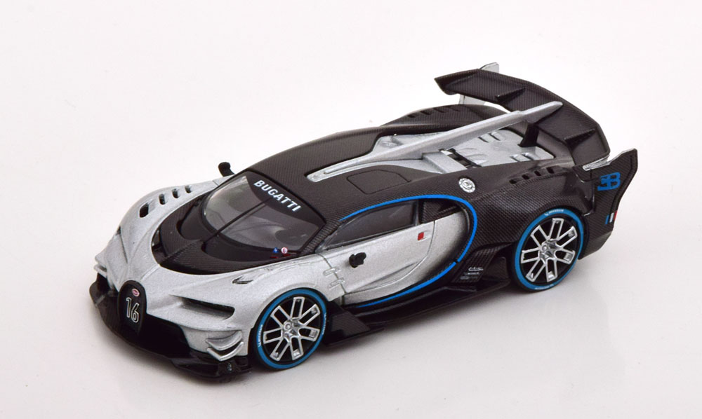 BUGATTI VISION GRAN TOURISMO SILVER CARBON (ДЛИНА МОДЕЛИ 6-10 СМ)