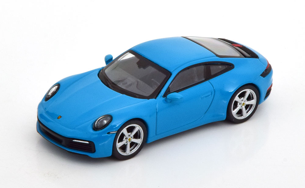 PORSCHE 911 (992) CARRERA S COUPE TURQUOISE-BLUE (ДЛИНА МОДЕЛИ 6-10 СМ)