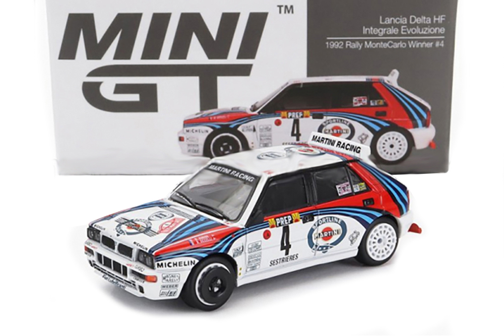 LANCIA DELTA HF INTEGRALE EVOLUZIONE MARTINI #4 WINNER RALLY MONTECARLO (1992) D.AURIOL - B.OCCELLI, WHITE (ДЛИНА МОДЕЛИ 6-10 СМ)