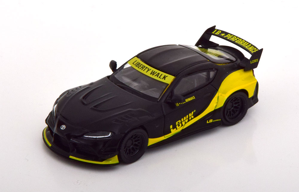 TOYOTA GR SUPRA LB WORKS BLACK YELLOW (ДЛИНА МОДЕЛИ 6-10 СМ)