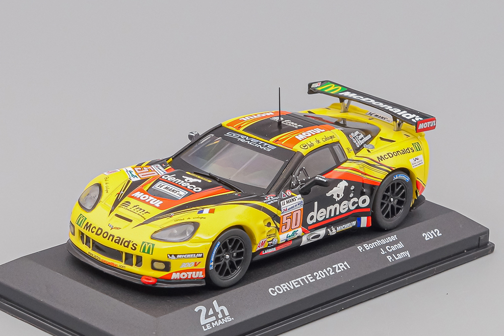 CHEVROLET CORVETTE C6 ZR1 5.5L V8 TEAM LARBRE COMPETITION №50 WINNER LMGTE-AM CLASS 24H LE MANS 2012 PATRICK BORNHAUSER - JULIEN CANAL - PEDRO LAMY, YELLOW BLACK RED