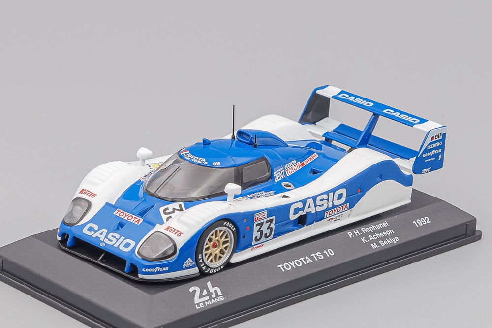 TOYOTA TS010 3.5L V10 TEAM TOYOTA TOM'S №33 2ND 24H LE MANS 1992 MASANORI SEKIYA - PIERRE HENRI RAPHANEL - KENNY ACHESON, BLUE WHITE