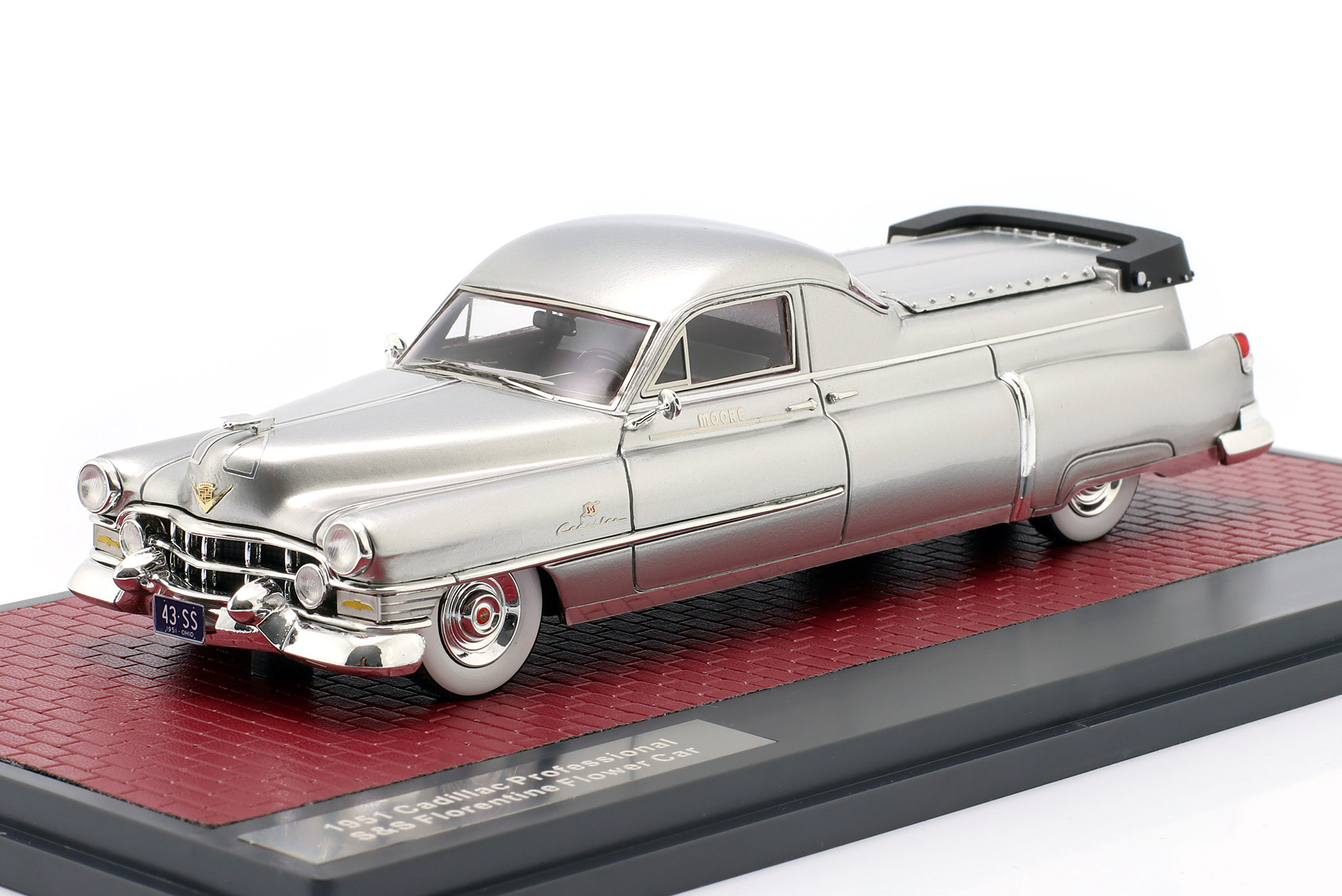 CADILLAC PROFESSIONAL S&S FLORENTINE FLOWER CAR 1951 SILVER / КАДИЛЛАК ПРОФЕССИОНАЛ ФЛОРЕНТИНЕ ФЛОВЕР АВТОМОБИЛЬ СЕРЕБРИСТЫЙ