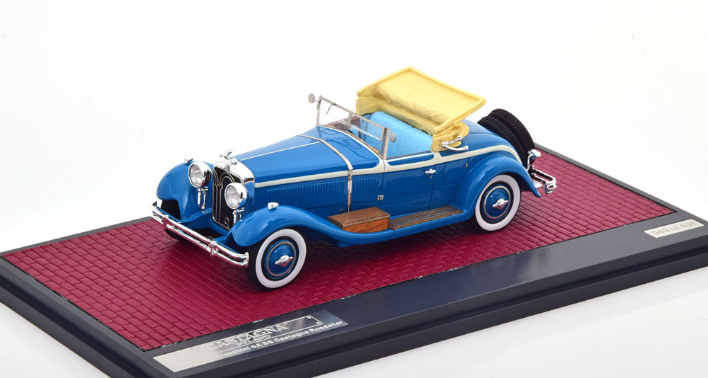 ISOTTA FRASCHINI 8A SS CASTAGNA ROADSTER OPEN 1930 BLUE WHITE
