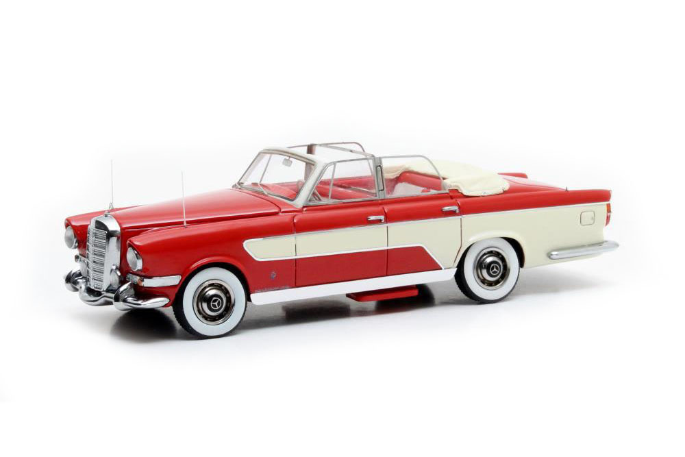 MERCEDES GHIA 300C ALLUNGATA CABRIOLET 1956 RED/BEIGE