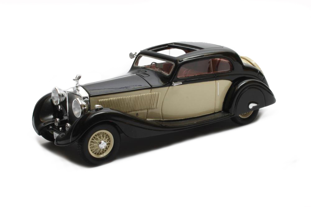ROLLS-ROYCE PHANTOM II CONTINENTAL SPORTS COUPE GURNEY NUTTING MAHARAJAH OF JODHPUR #62UK 1935 BLACK/BEIGE