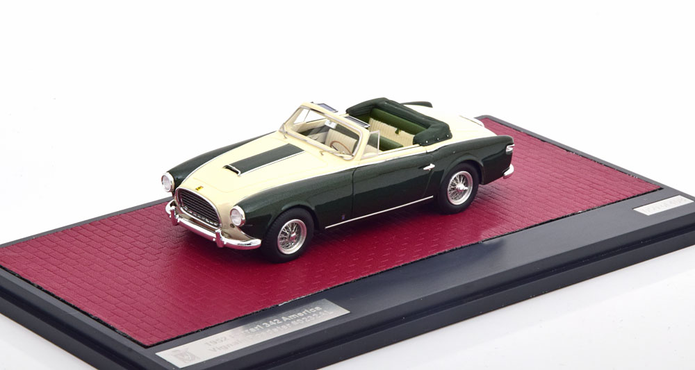 FERRARI 342 AMERICA VIGNALE ROADSTER 1952 DARKGREENMETALLIC WHITE