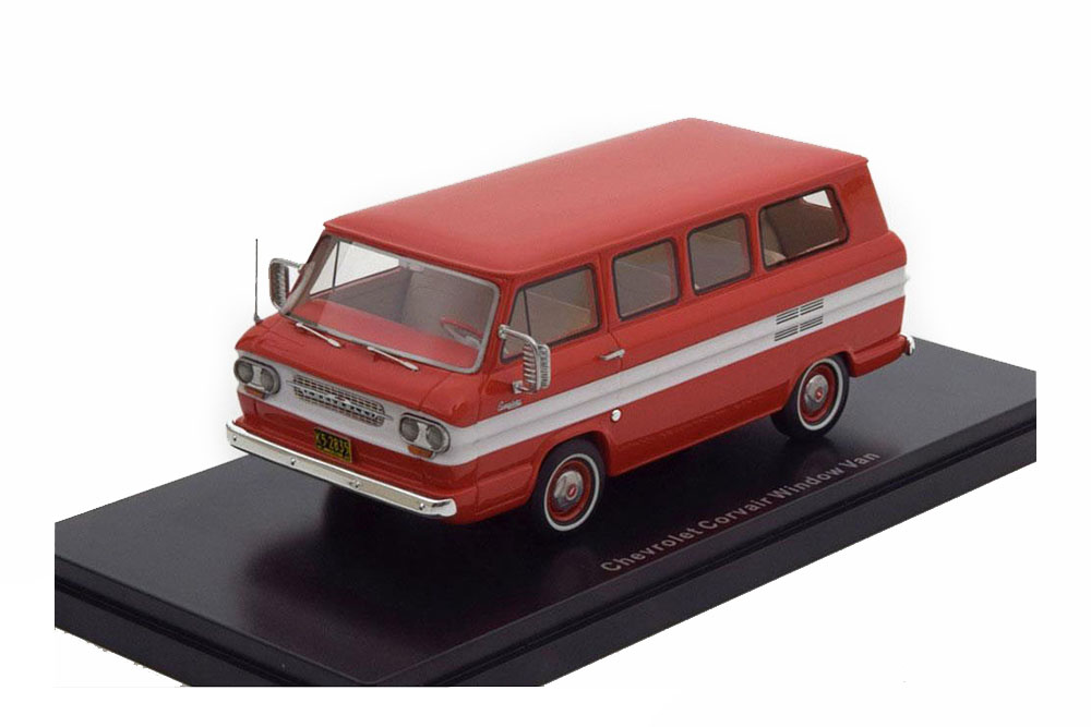 CHEVROLET CORVAIR WINDOW VAN 1963 RED/WHITE