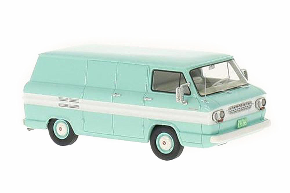 CHEVROLET CORVAIR 1963 LIGHT TURQUOIS/WHITE