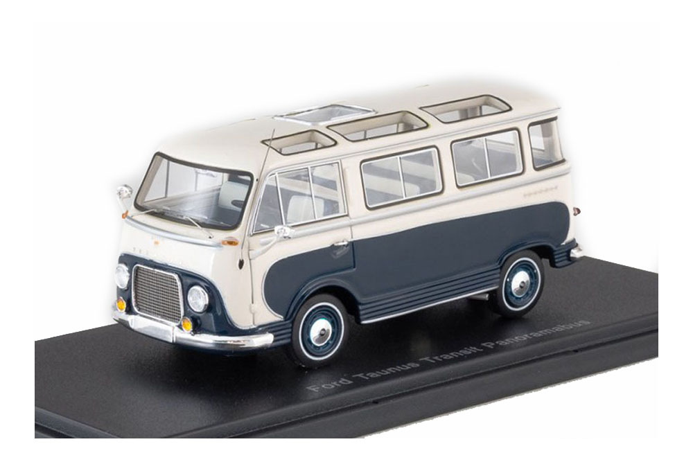 FORD TAUNUS TRANSIT PANORAMABUS 1962 DARK BLUE/WHITE