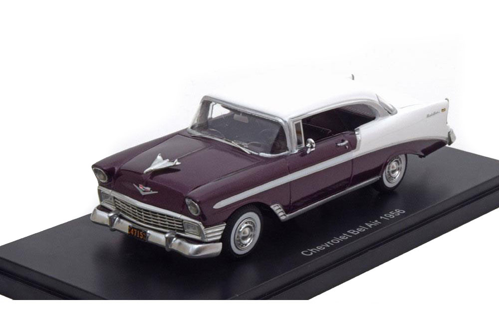 CHEVROLET BEL AIR SPORT COUPE 1956 WHITE/METALLIC-DARK RED