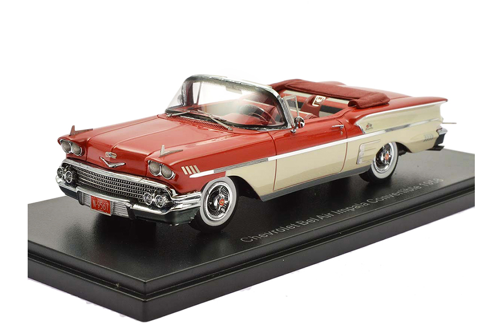 CHEVROLET BEL AIR IMPALA CONVERTIBLE 1958 RED/WHITE