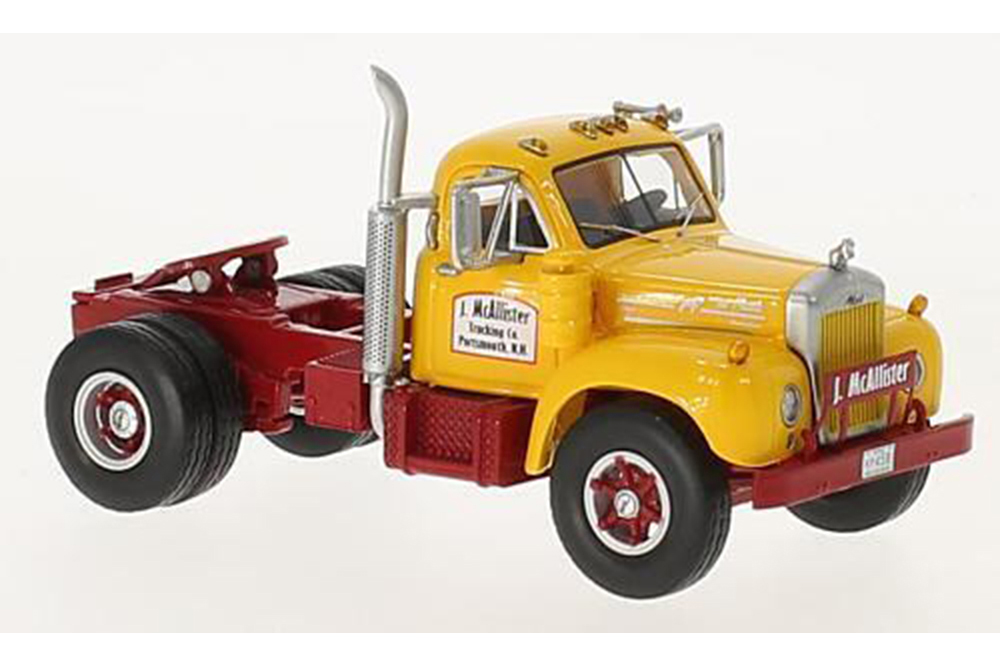 MACK B-61T 1957 СЕДЕЛЬНЫЙ ТЯГАЧ ЖЕЛТЫЙ (ДЛИНА МОДЕЛИ 6-10 СМ)
