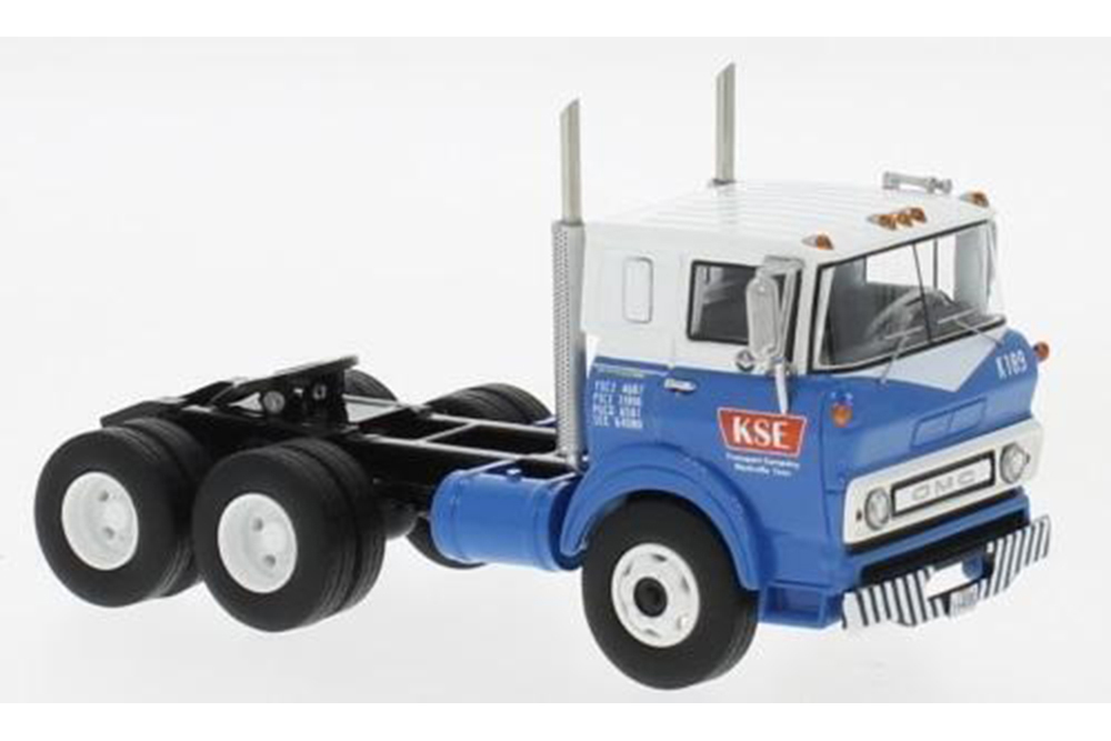 GMC STEEL SLEEPER 1964 СЕДЕЛЬНЫЙ ТЯГАЧ СИНИЙ (ДЛИНА МОДЕЛИ 6-10 СМ)