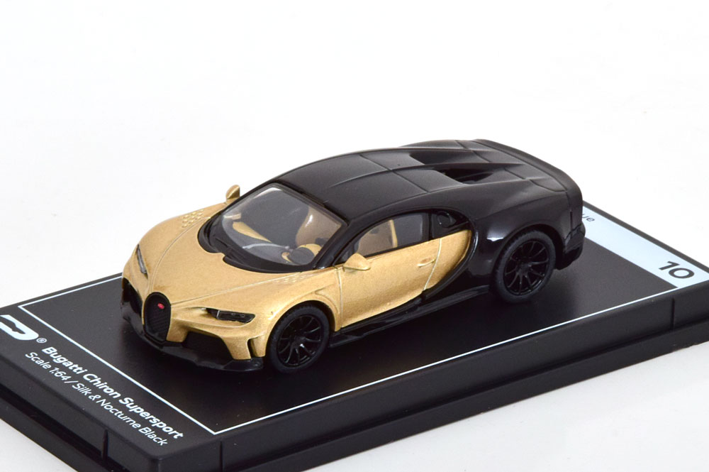 BUGATTI CHIRON SUPERSPORT 2021 GOLDEN BLACK (ДЛИНА МОДЕЛИ 6-10 СМ)