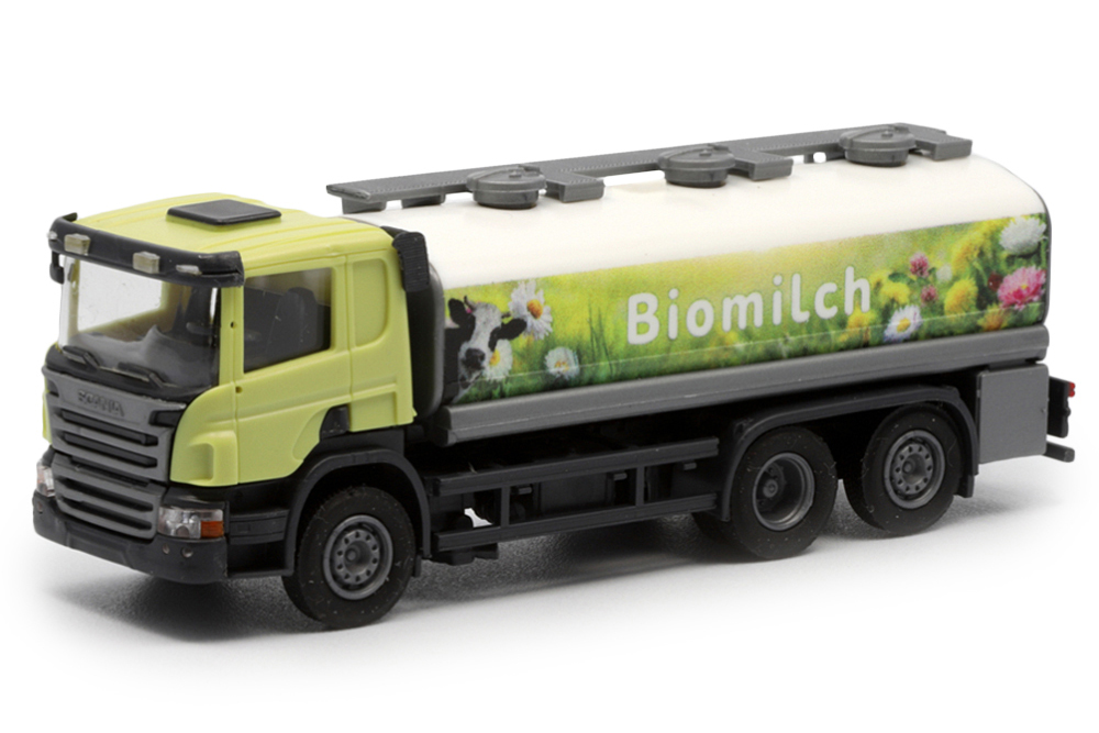 SCANIA P 6Х2 ЦИСТЕРНА ДЛЯ ПЕРЕВОЗКИ МОЛОКА BIOMILCH / СКАНИА 6 2 БИОМИЛЧ ЗЕЛЕНЫЙ