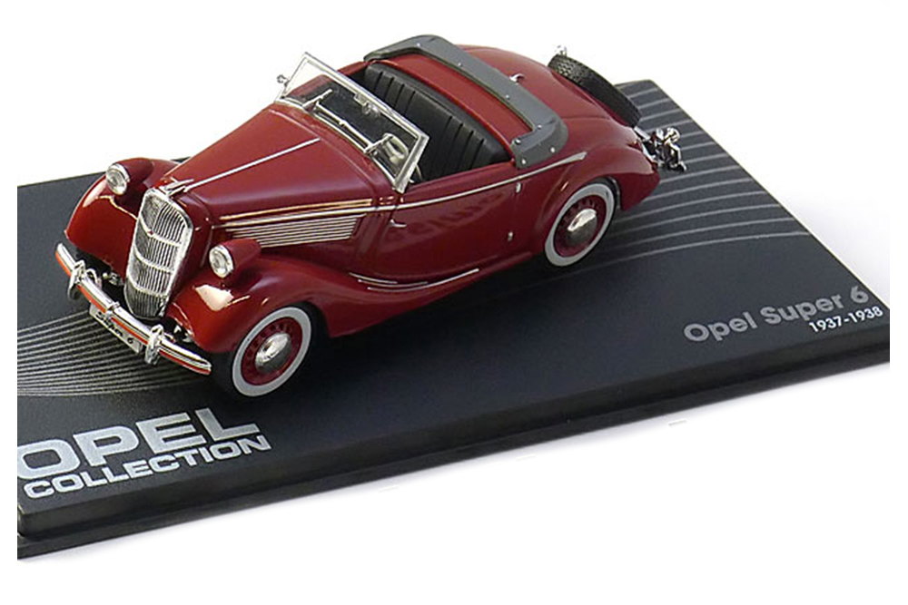 OPEL SUPER 6 CONVERTIBLE 1937-1938 DARKRED