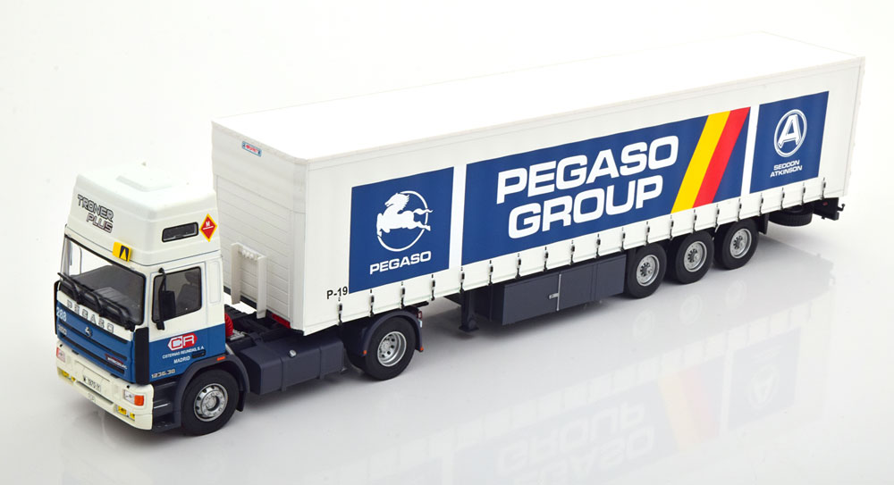 PEGASO TRONER PLUS WITH TRAILER 1988 WHITE BLUE YELLOW RED