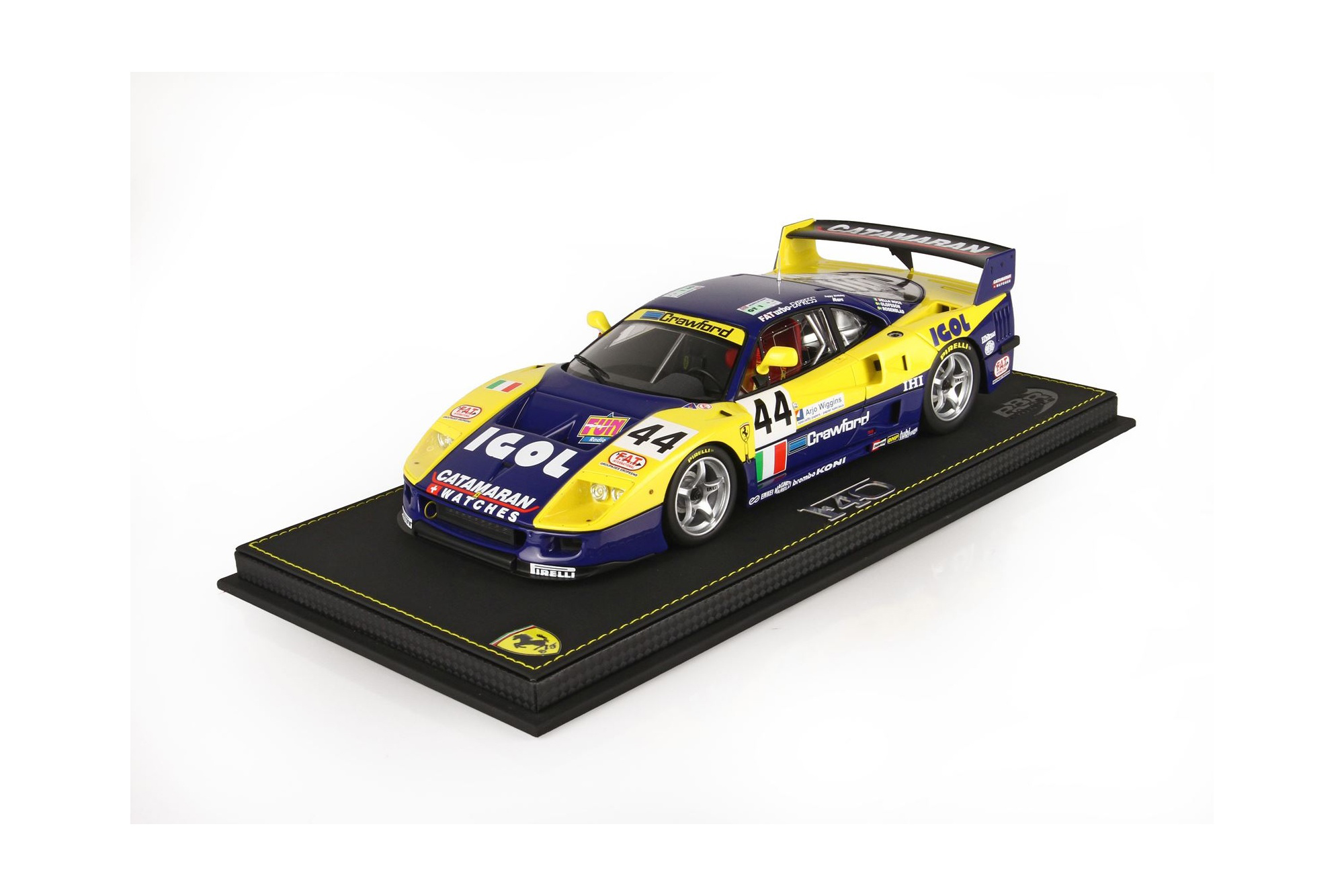 FERRARI F40 LM LE MANS 1996 TEAM ENNEA IGOL RACE N 44 / ФЕРРАРИ Ф40 ЛМ ЛЕ-МАН 1996 ТЕАМ ЕННЕА ИГОЛ РАКЕ 1:18