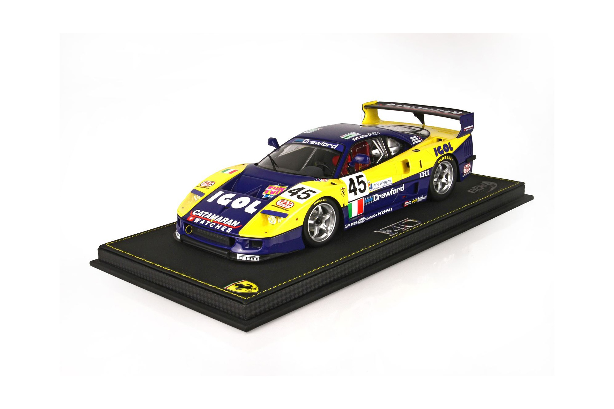 FERRARI F40 LM LE MANS 1996 TEAM ENNEA IGOL RACE N 45 / ФЕРРАРИ Ф40 ЛМ ЛЕ-МАН 1996 ТЕАМ ЕННЕА ИГОЛ РАКЕ 1:18