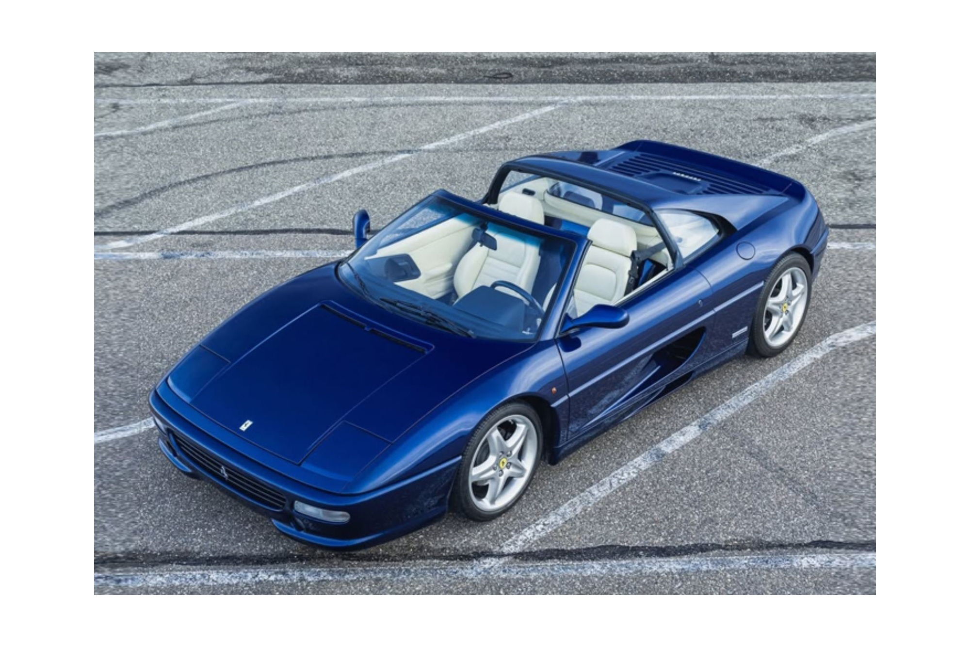 FERRARI F355 GTS TARGA - MANUAL GEAR BLU LE MANS - CREAM INTERIOR - EX SCHUMACHER / ФЕРРАРИ Ф355 ГТС ТАРГА 1:18 СИНИЙ