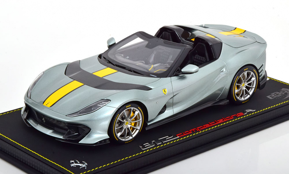 FERRARI 812 COMPETIZIONE A SPIDER (2022) - CON VETRINA - WITH SHOWCASE, GRIGIO COBURN - GREY MET