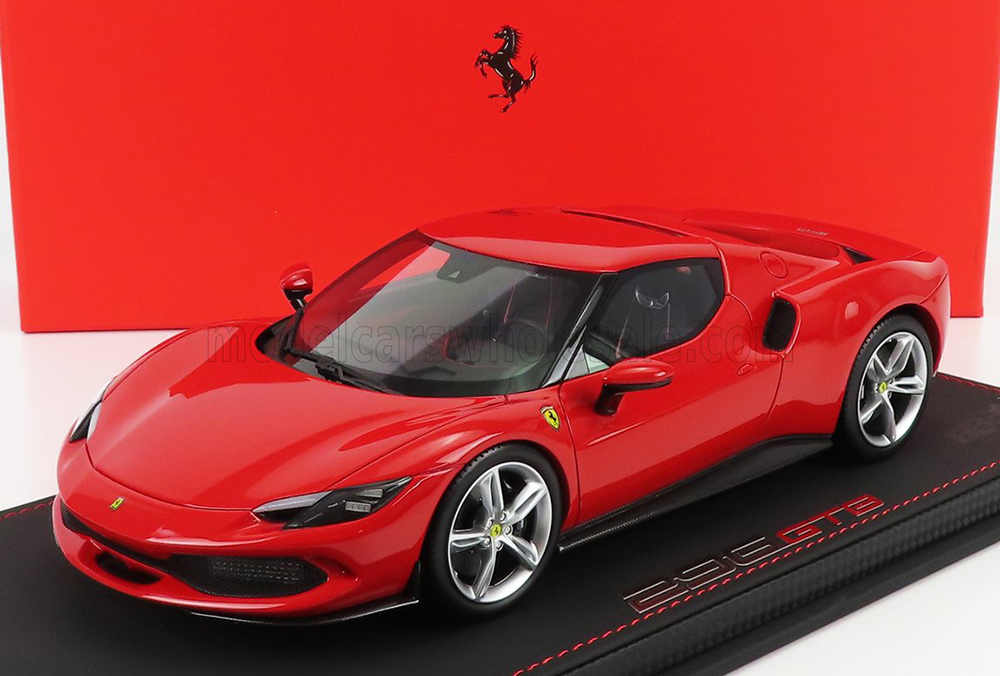 FERRARI 296 GTB HYBRID 830HP V6 2021 - CON VETRINA - WITH SHOWCASE, ROSSO CORSA 322 - RED