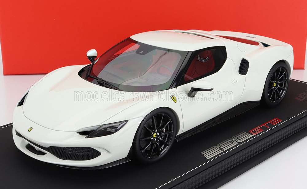 FERRARI 296 GTB HYBRID 830HP V6 (2021) - CON VETRINA - WITH SHOWCASE, BIANCO AVUS - WHITE