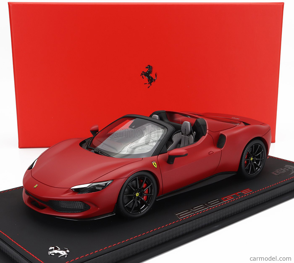FERRARI 296 GTS SPIDER (2022) - CON VETRINA - WITH SHOWCASE, ROSSO F1 SF75 - MATT RED