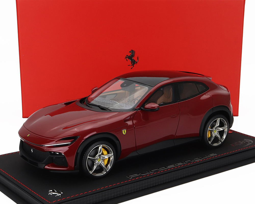 FERRARI PUROSANGUE SUV (2022) - CON VETRINA - WITH SHOWCASE, ROSSO MUGELLO - RED MET