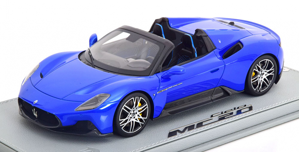 MASERATI MC20 CIELO SPIDER (2020) - CON VETRINA - WITH SHOWCASE, BLU INFINITO - BLUE MET
