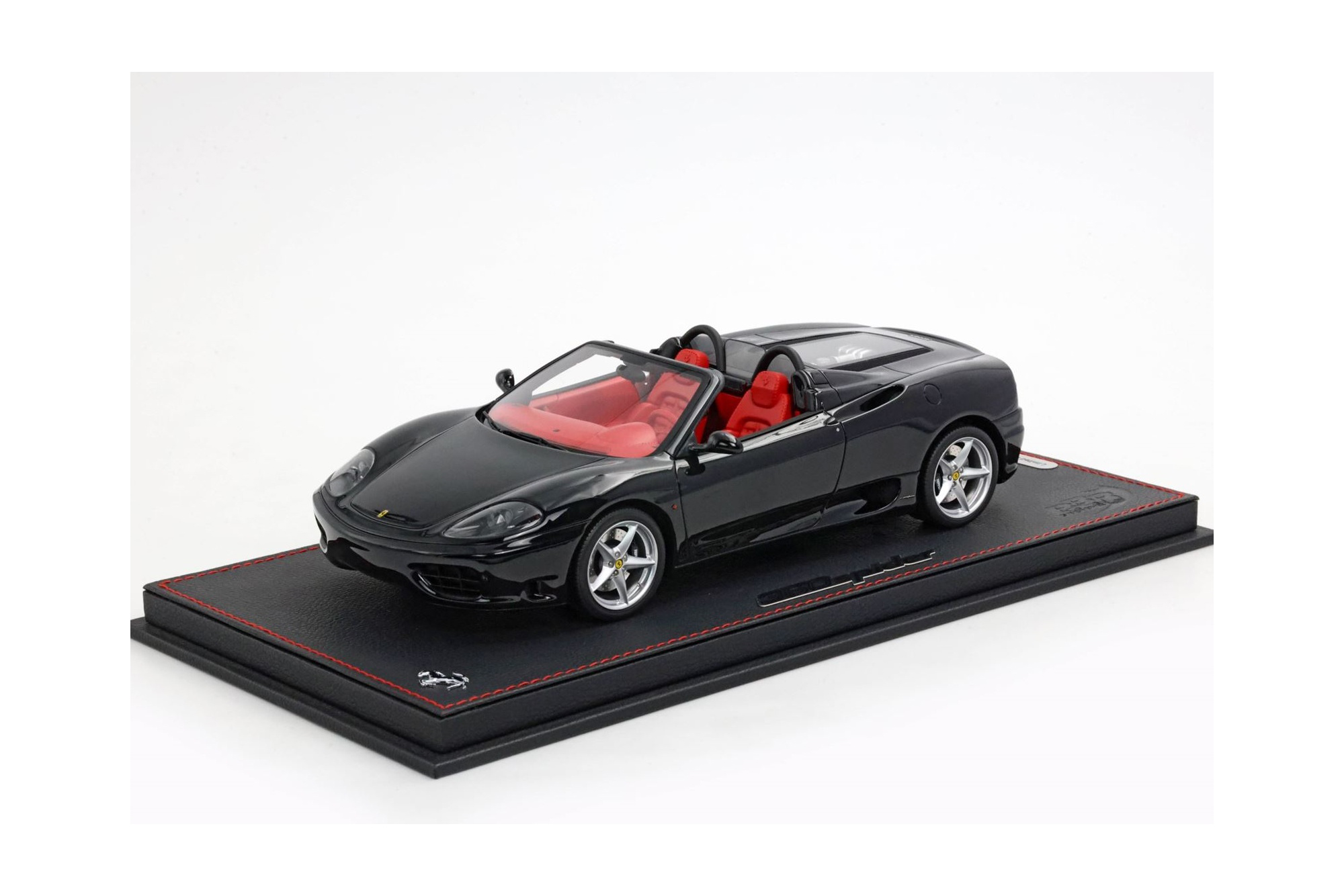 FERRARI 360 MODENA SPIDER AUTOMATIC GEAR GLOSS BLACK - ROSSO CARTIER INTERIOR / ФЕРРАРИ 360 СПАЙДЕР АВТОМАТ ГЛОСС 1:18 КРАСНЫЙ