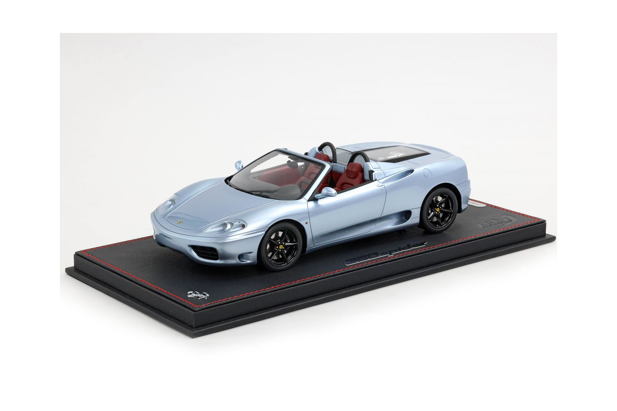 FERRARI 360 MODENA SPIDER AUTOMATIC GEAR GRIGIO ALLOY - BORDEAUX INTERIOR - CHALLENGE BACK GRID / ФЕРРАРИ 360 СПАЙДЕР АВТОМАТ 1:18 БОРДОВЫЙ