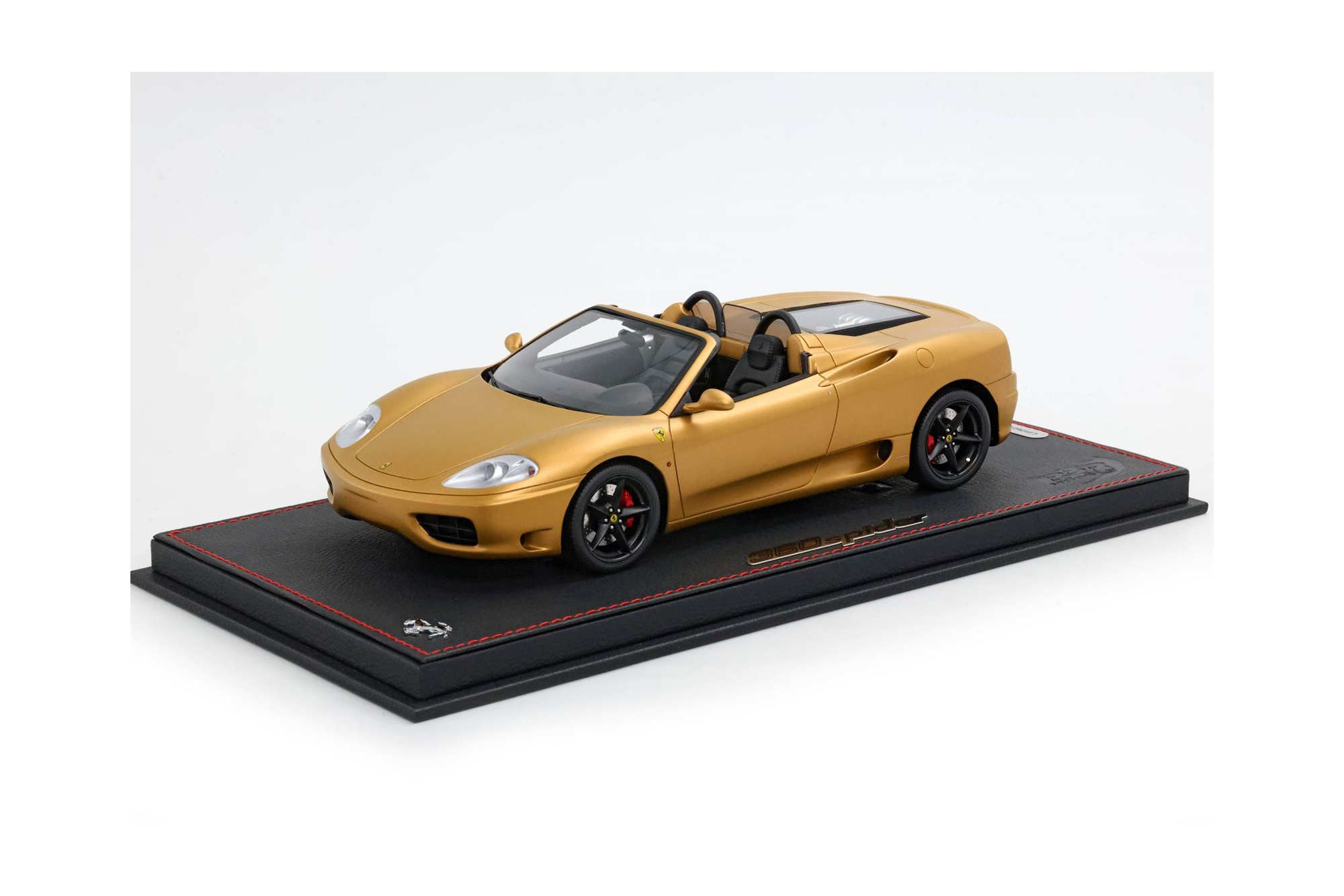 FERRARI 360 MODENA SPIDER AUTOMATIC GEAR MATT GOLD - BLACK - CHALLENGE BACK GRID / ФЕРРАРИ 360 СПАЙДЕР АВТОМАТ МАТТ 1:18 ЧЕРНЫЙ