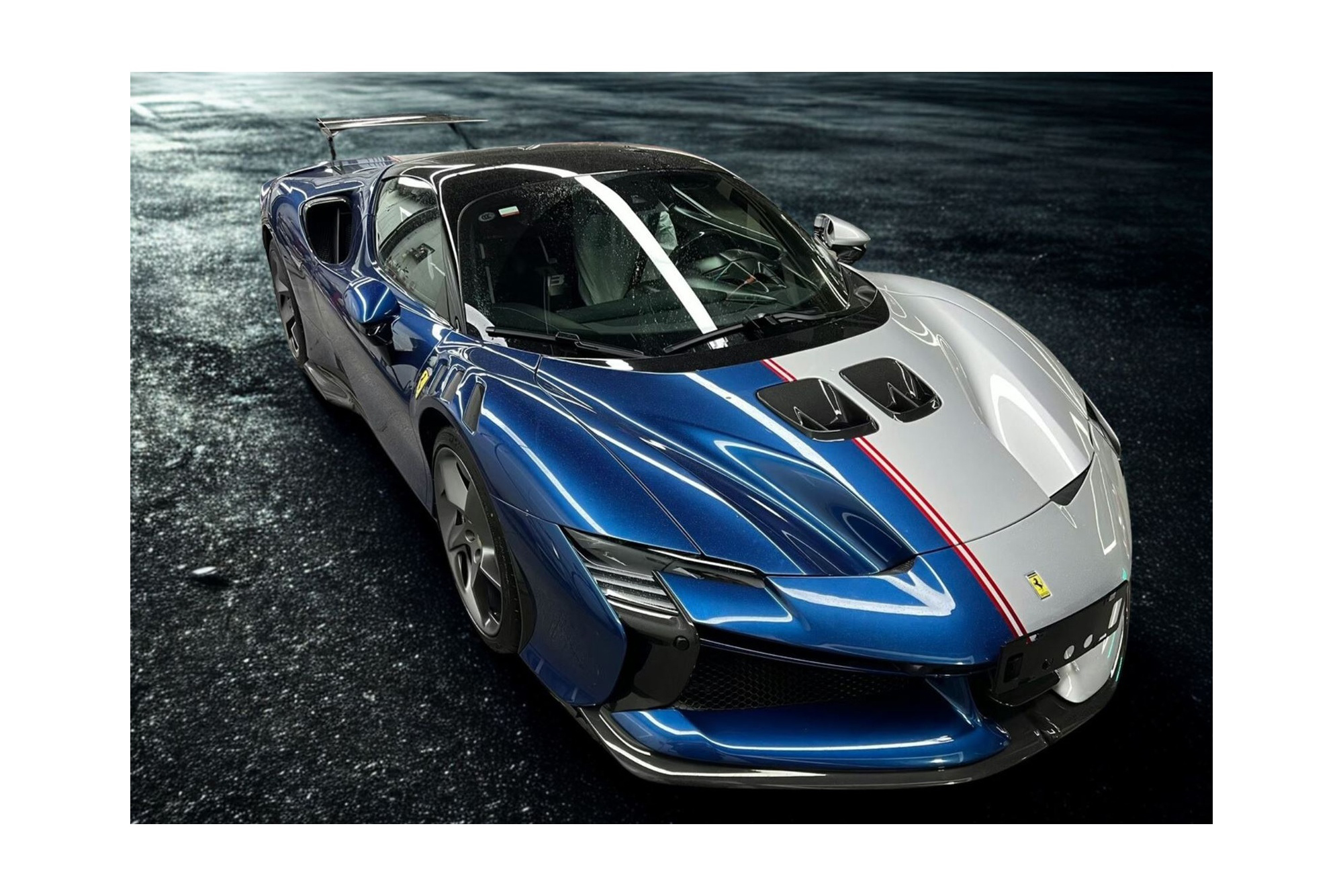 FERRARI SF90 XX STRADALE ARGENTO NURBURGRING AND BLUE NART METALLIC / ФЕРРАРИ СФ90 КСКС СТРАДАЛЕ НУРБУРГРИНГ НАРТ МЕТАЛЛИК 1:18 СИНИЙ
