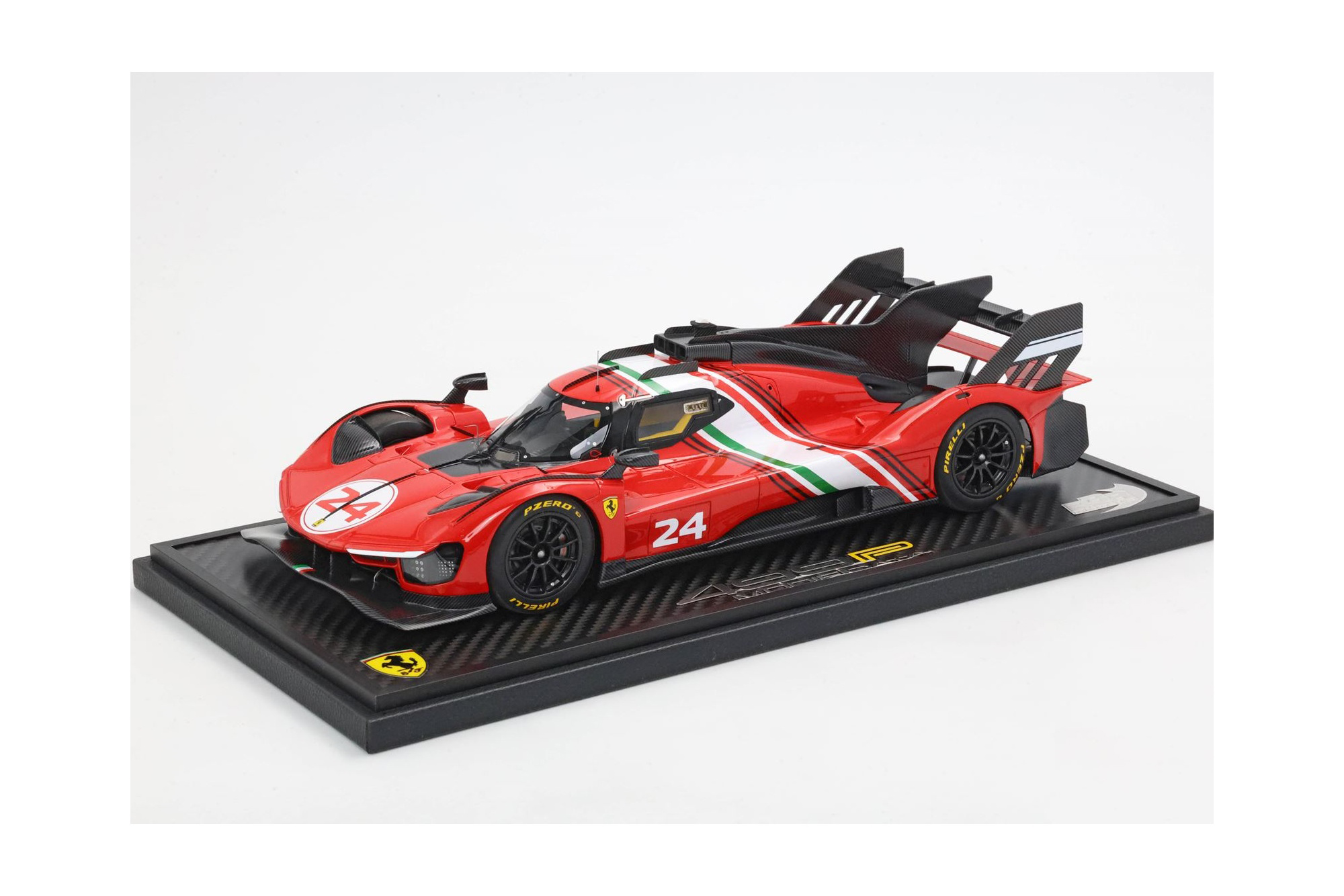 FERRARI 499P MODIFIED CARBON FIBER BASE / ФЕРРАРИ 499П МОДИФИЕД КАРБОН ФИБЕР БАЗА 1:18 ЧЕРНЫЙ
