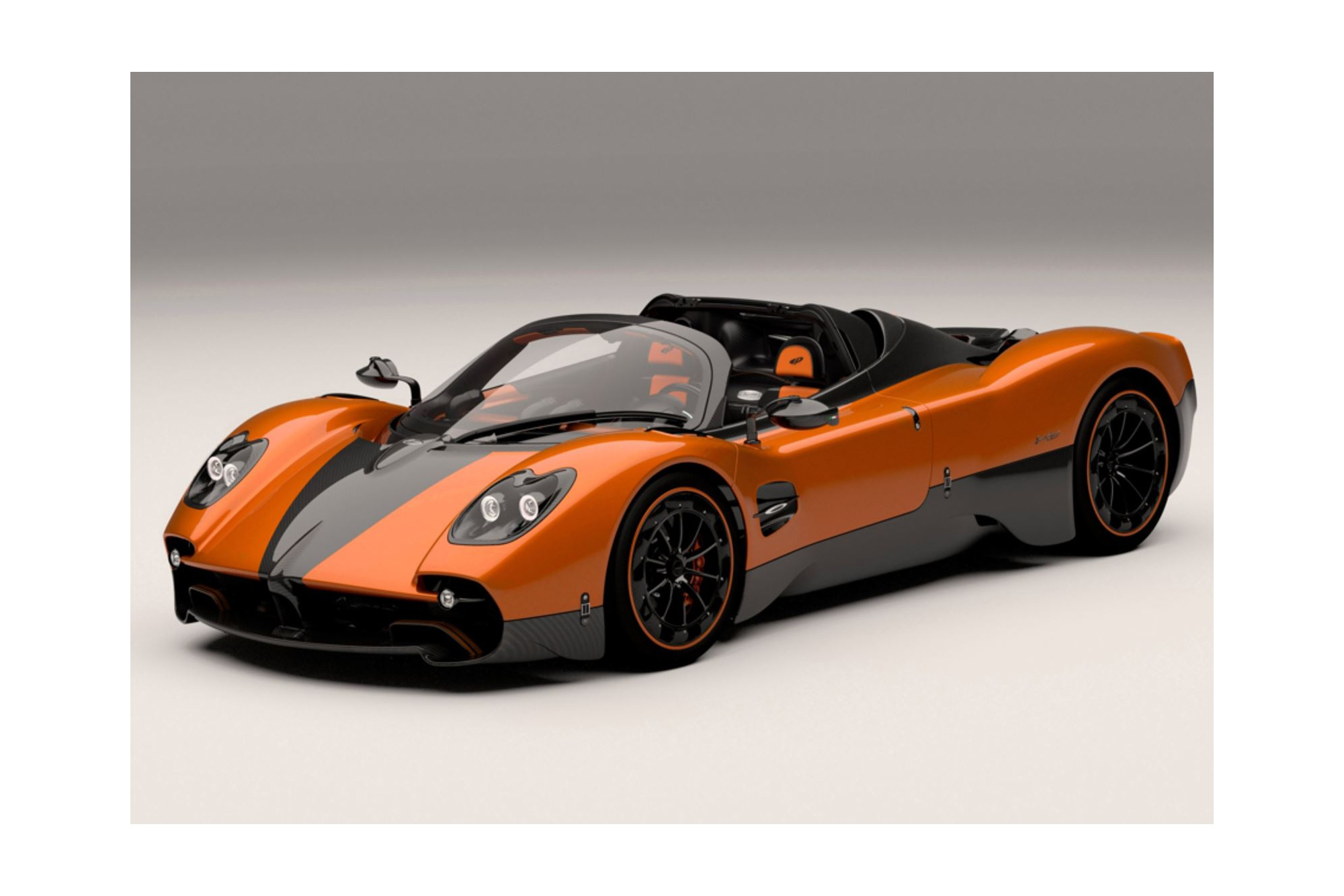 PAGANI UTOPIA ROADSTER ARANCIO ST. TROPEZ - OPEN ROOF / ПАГАНИ УТОПИЯ РОДСТЕР СТ ТРОПЕЗ 1:18 ОРАНЖЕВЫЙ