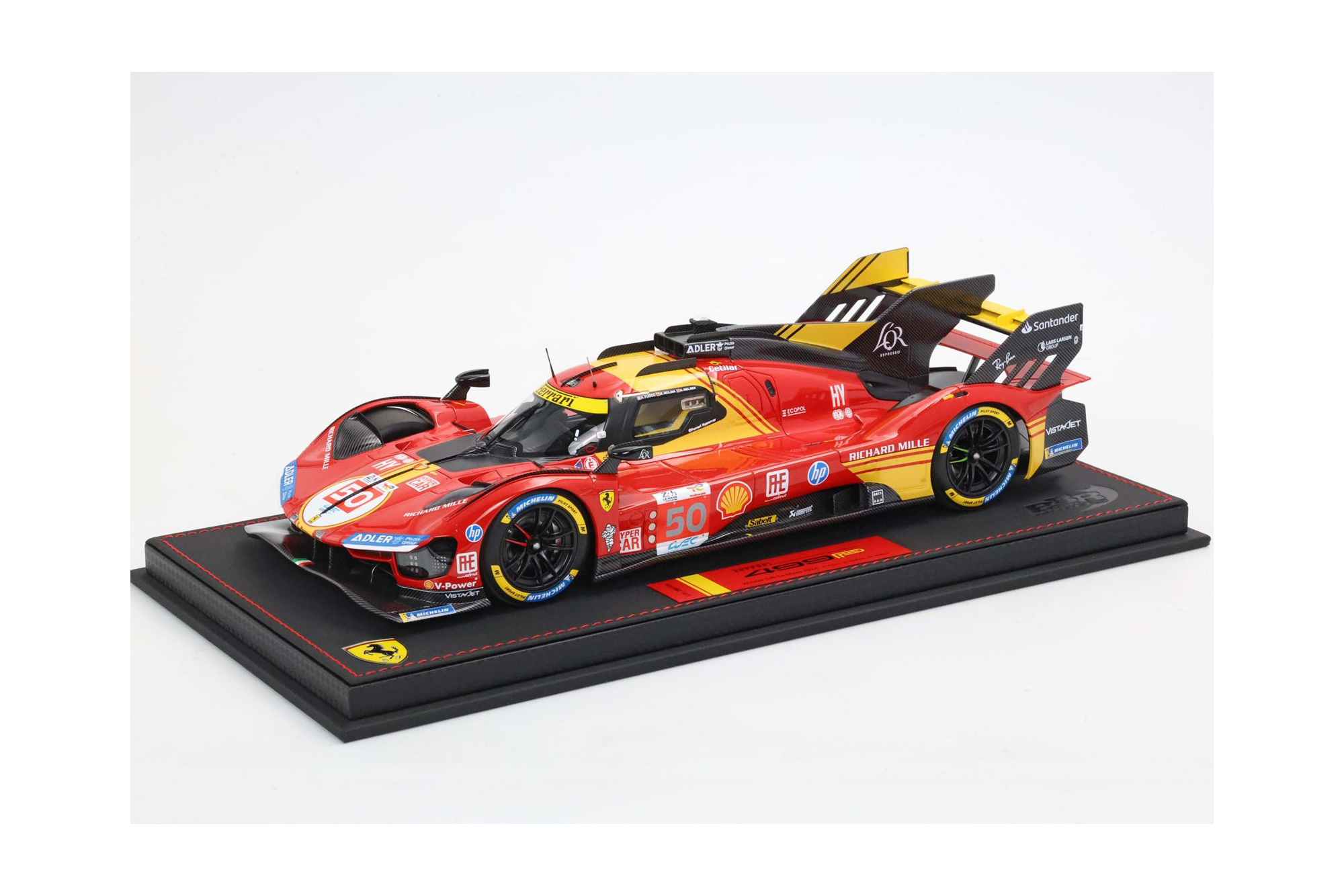 FERRARI 499P CAR N. 50 - WINNER LE MANS 2024 DRIVERS FUOCO NIELSEN MOLINA / ФЕРРАРИ 499П АВТОМОБИЛЬ № 50 2024 1:18