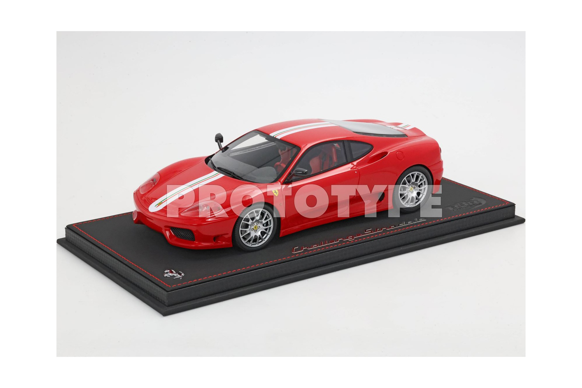FERRARI 360 CHALLENGE STRADALE ROSSO CORSA WITH ITALIAN STRIPE / ФЕРРАРИ 360 КХАЛЛЕНГЕ СТРАДАЛЕ ИТАЛИАН ПОЛОСА 1:18 КРАСНЫЙ