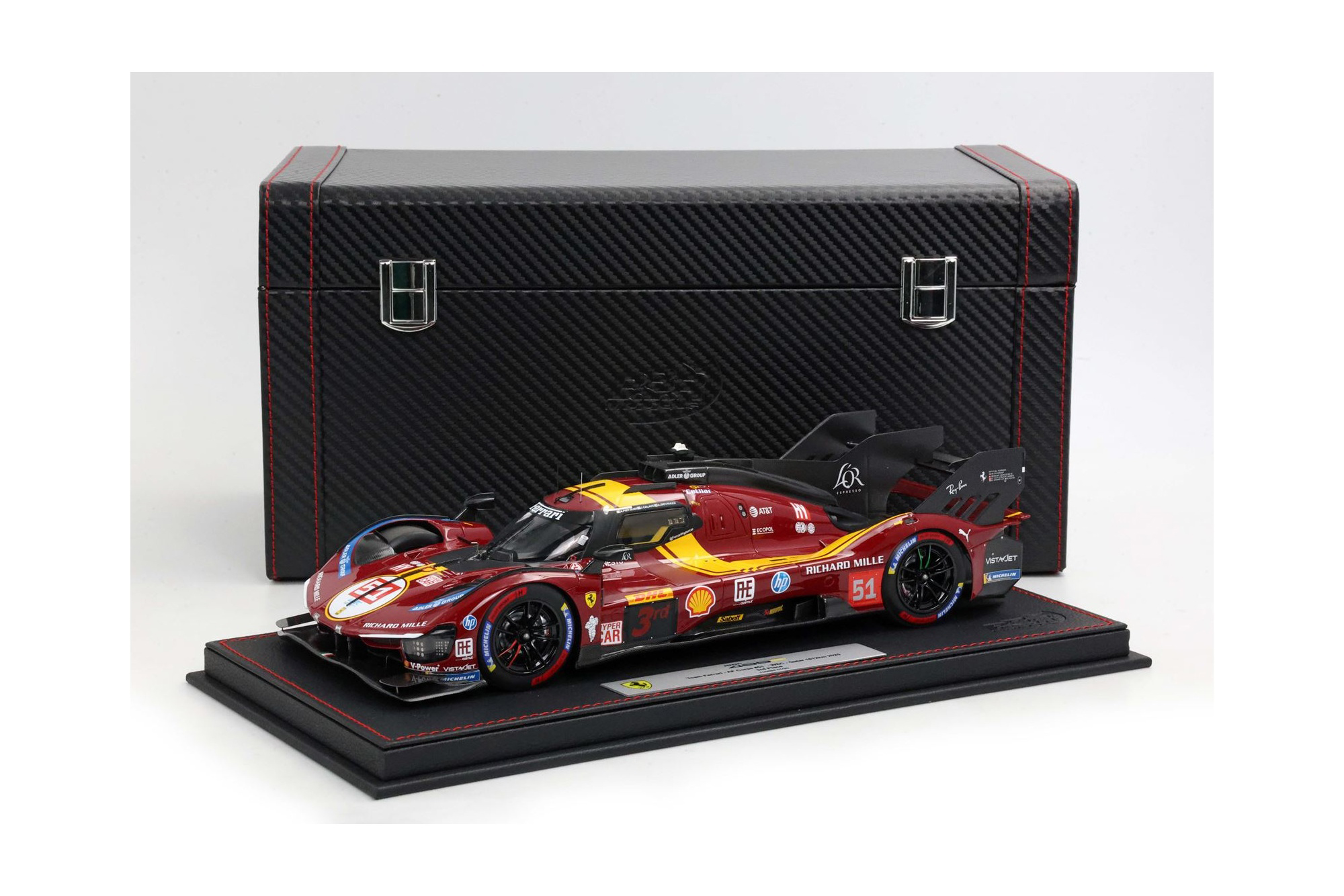FERRARI 499P CAR N. 51 - 3RD QATAR 1812KM 2025 DRIVERS PIER GUIDI GIOVINAZZI CALADO / ФЕРРАРИ 499П АВТОМОБИЛЬ № 51 2025 1:18