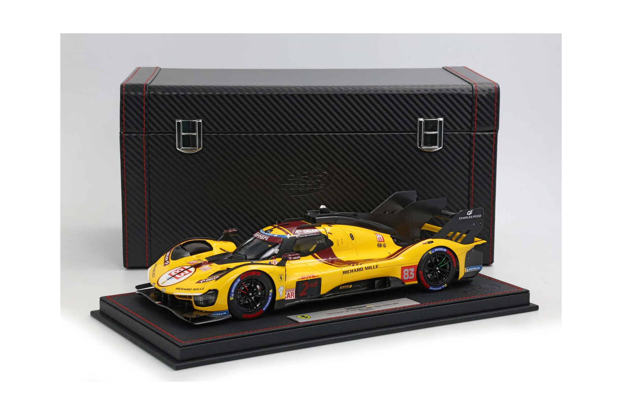 FERRARI 499P CAR N. 83 - 2ND QATAR 1812KM 2025 DRIVERS KUBICA YE HANSON / ФЕРРАРИ 499П АВТОМОБИЛЬ № 83 2025 1:18
